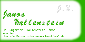 janos wallenstein business card